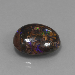 Ópalo boulder multicolor natural de 12,14 ct, forma elegante, opaco