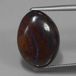 Ópalo de roca Multicolor natural de 11.21 ct, Forma elegante, Opaco