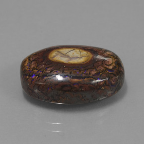 Ópalo de roca Multicolor natural de 12.77 ct, Corte Óvalo, Opaco