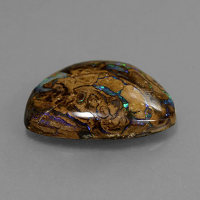 Ópalo boulder multicolor natural de 7,07 ct, forma elegante, opaco