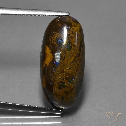 12.87ct Natural Multicolor Ópalo de roca, Ovalada, Opaco