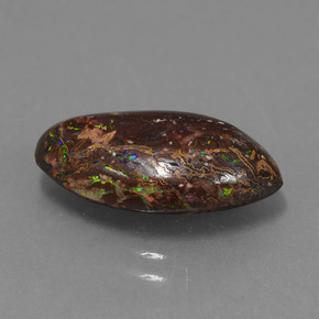 Ópalo boulder multicolor natural de 4,45 ct, forma elegante, opaco
