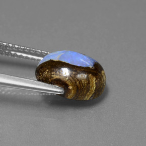Ópalo boulder multicolor natural de 2,53 ct, corte óvalo, opaco