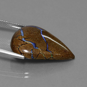 Ópalo de roca Multicolor natural de 14.12 ct, En forma de pera, Opaco