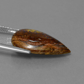 Ópalo boulder multicolor natural de 7,69 ct, en forma de pera, opaco