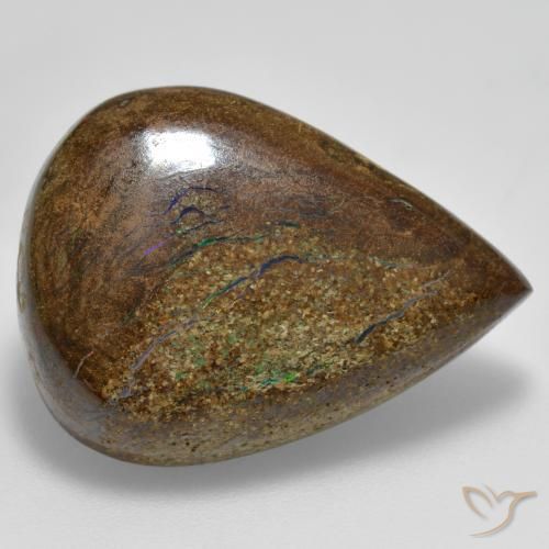 Ópalo de roca Multicolor natural de 21.20 ct, En forma de pera, Opaco