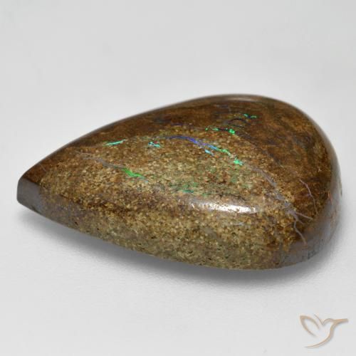 Ópalo de roca Multicolor natural de 21.20 ct, En forma de pera, Opaco