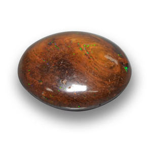 Ópalo boulder multicolor natural de 6,96 ct, corte redondo, opaco