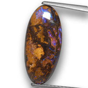Ópalo de roca Multicolor natural de 4.82 ct, Forma elegante, Opaco
