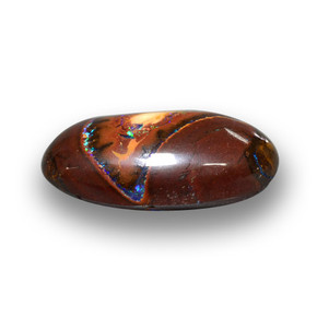 Ópalo boulder multicolor natural de 5,40 ct, corte óvalo, opaco