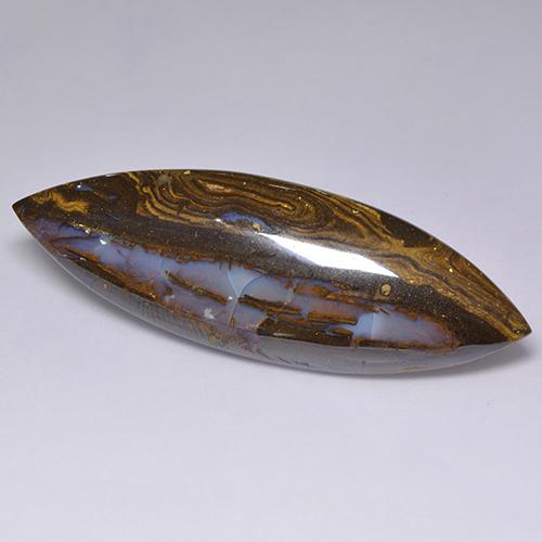 Ópalo boulder multicolor natural de 36,92 ct, marquesa, opaco