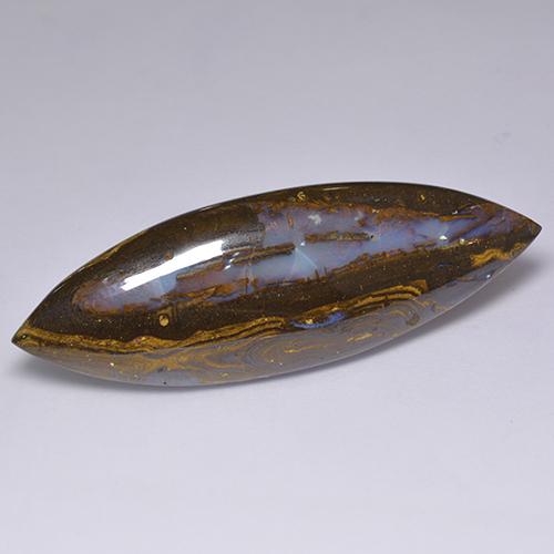 Ópalo boulder multicolor natural de 36,92 ct, marquesa, opaco