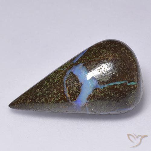 14.46ct Natural Multicolor Ópalo de roca, En forma de pera, Opaco