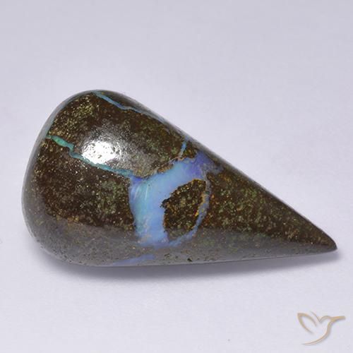 Ópalo de roca Multicolor natural de 14.46 ct, En forma de pera, Opaco