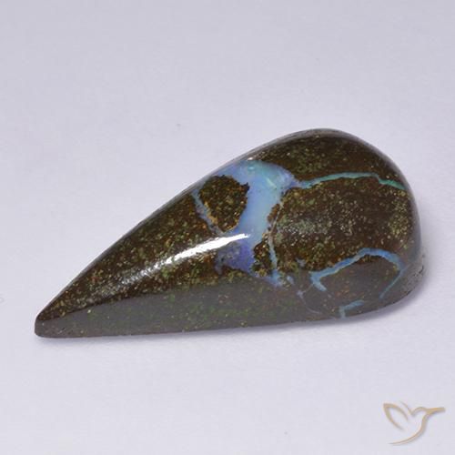 Ópalo de roca Multicolor natural de 14.46 ct, En forma de pera, Opaco