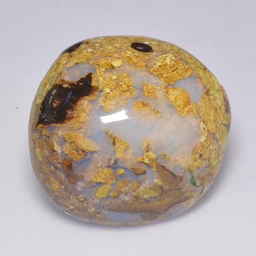 Ópalo boulder multicolor natural de 14,87 ct, forma elegante, opaco