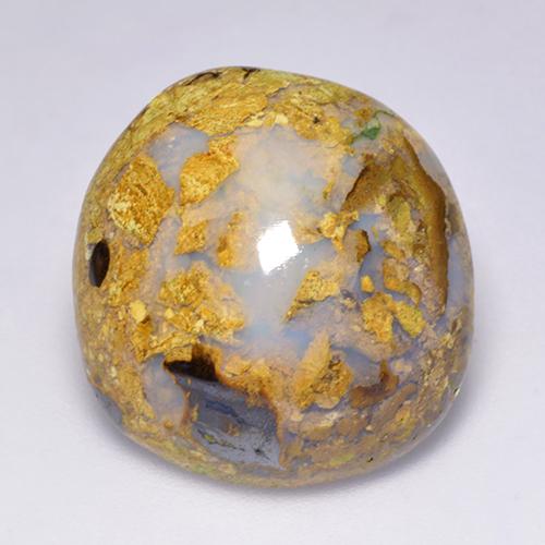 Ópalo boulder multicolor natural de 14,87 ct, forma elegante, opaco
