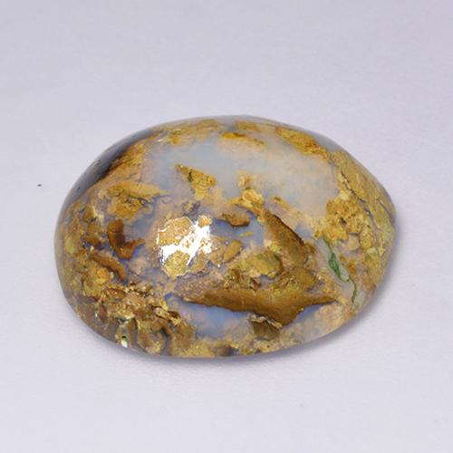 Ópalo boulder multicolor natural de 14,87 ct, forma elegante, opaco