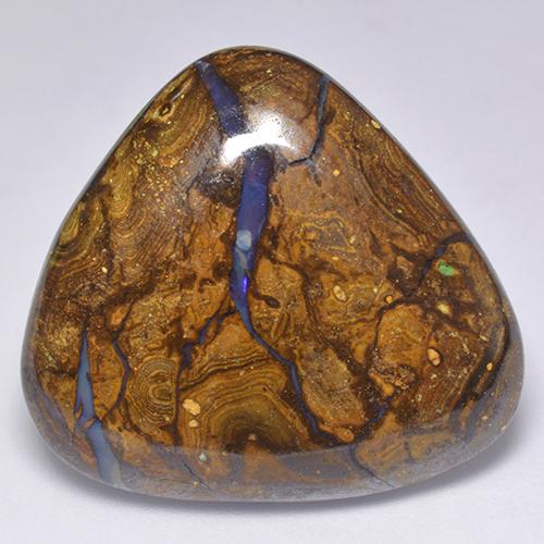 Ópalo boulder multicolor natural de 32,30 ct, trillón, opaco