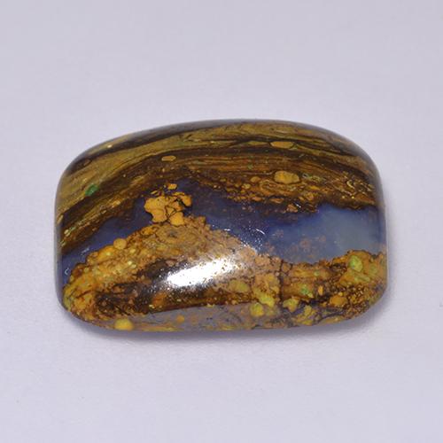 Ópalo de roca Multicolor natural de 13.32 ct, Corte Cojín, Opaco