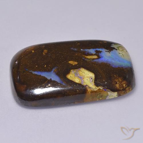 Ópalo de roca Multicolor natural de 14.29 ct, Forma Cojín, Opaco