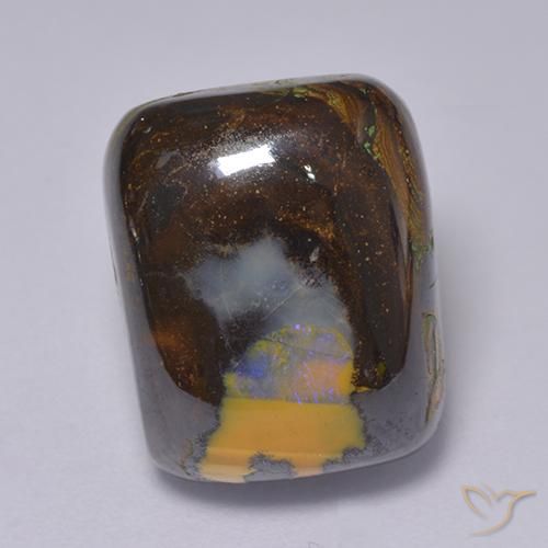 13.46ct Natural Multicolor Ópalo de roca, Forma Cojín, Opaco