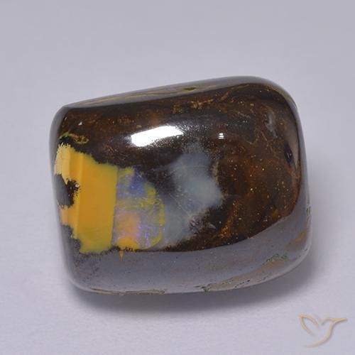 Ópalo de roca Multicolor natural de 13.46 ct, Forma Cojín, Opaco