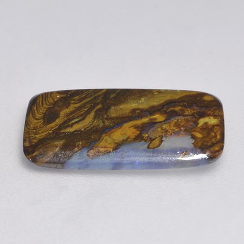 Ópalo boulder multicolor natural de 2,58 ct, corte cojín, translúcido