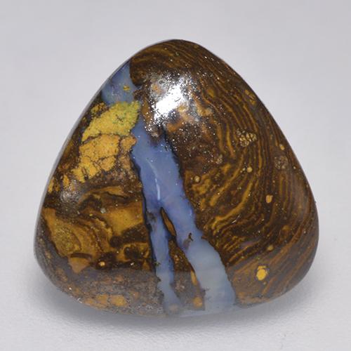 Ópalo boulder multicolor natural de 8,20 ct, trillón, opaco
