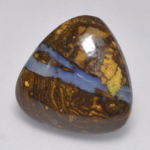 Ópalo boulder multicolor natural de 8,20 ct, trillón, opaco