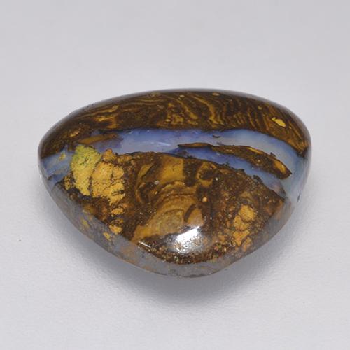 Ópalo boulder multicolor natural de 8,20 ct, trillón, opaco