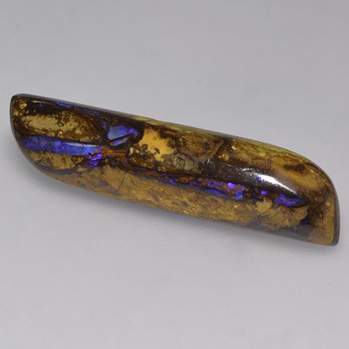 Ópalo boulder multicolor natural de 10,24 ct, forma elegante, opaco