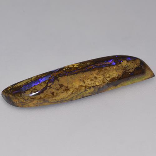 Ópalo boulder multicolor natural de 10,24 ct, forma elegante, opaco