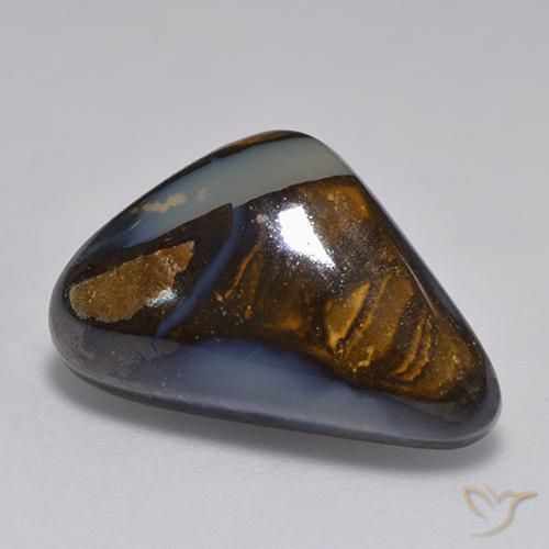 13.97ct Natural Multicolor Ópalo de roca, Trillón, Translúcido