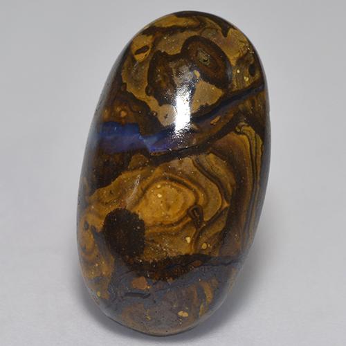 Ópalo boulder multicolor natural de 11,31 ct, corte óvalo, opaco