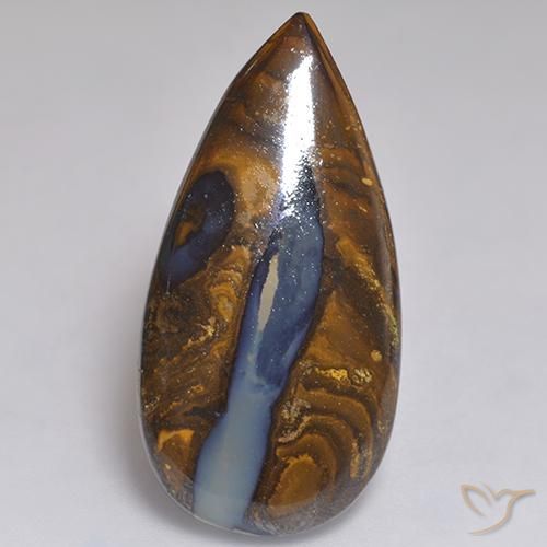 20.55ct Natural Multicolor Ópalo de roca, En forma de pera, Opaco