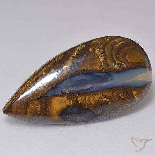 Ópalo de roca Multicolor natural de 20.55 ct, En forma de pera, Opaco