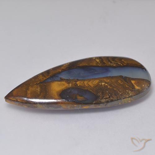 Ópalo de roca Multicolor natural de 20.55 ct, En forma de pera, Opaco