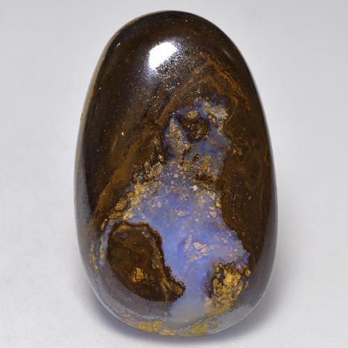 Ópalo boulder multicolor natural de 15,87 ct, forma elegante, opaco