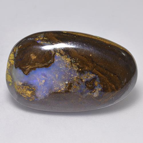 Ópalo boulder multicolor natural de 15,87 ct, forma elegante, opaco