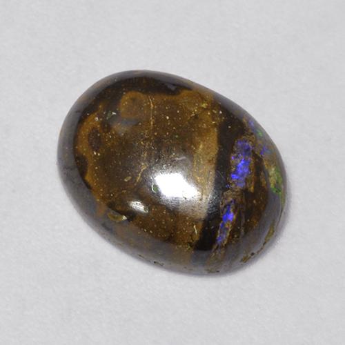 Ópalo de roca Multicolor natural de 3.16 ct, Corte Óvalo, Opaco