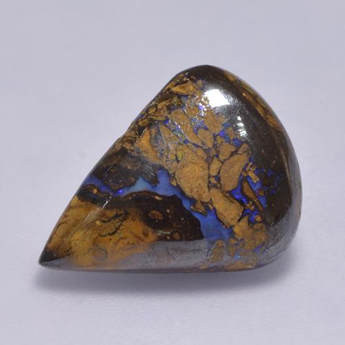 Ópalo de roca Multicolor natural de 6.81 ct, En forma de pera, Opaco
