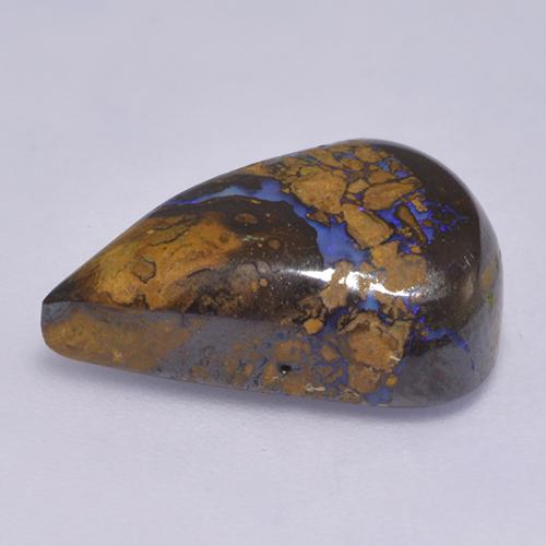Ópalo de roca Multicolor natural de 6.81 ct, En forma de pera, Opaco