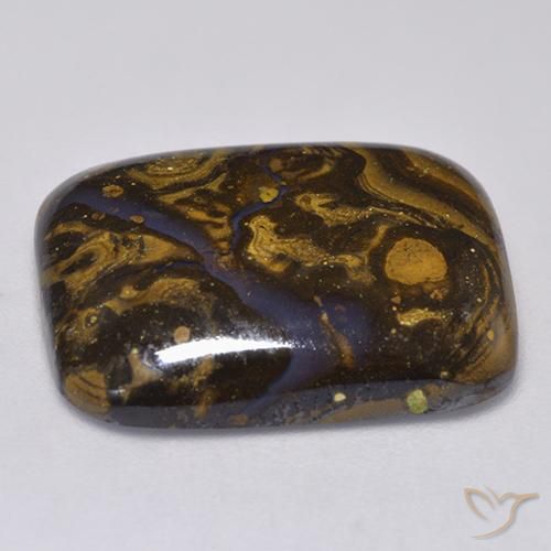 Ópalo de roca Multicolor natural de 13.03 ct, Forma Cojín, Opaco
