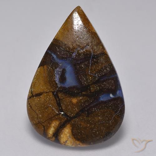 11.18ct Natural Multicolor Ópalo de roca, En forma de pera, Opaco