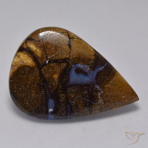 Ópalo de roca Multicolor natural de 11.18 ct, En forma de pera, Opaco
