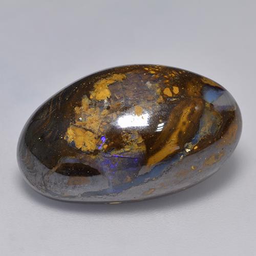 Ópalo boulder multicolor natural de 15,72 ct, forma elegante, opaco