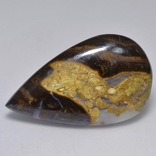Ópalo de roca Multicolor natural de 16.17 ct, En forma de pera, Opaco