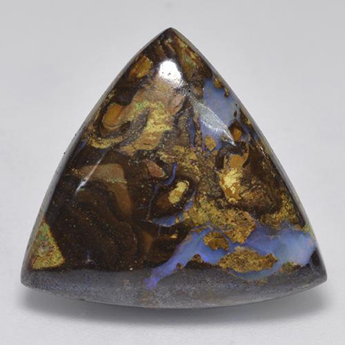 Ópalo boulder multicolor natural de 17,74 ct, trillón, opaco