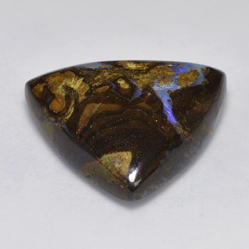 Ópalo boulder multicolor natural de 17,74 ct, trillón, opaco